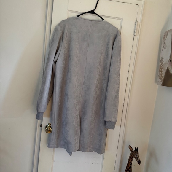 Gorgeous silver suede coat! - Picture 2 of 9
